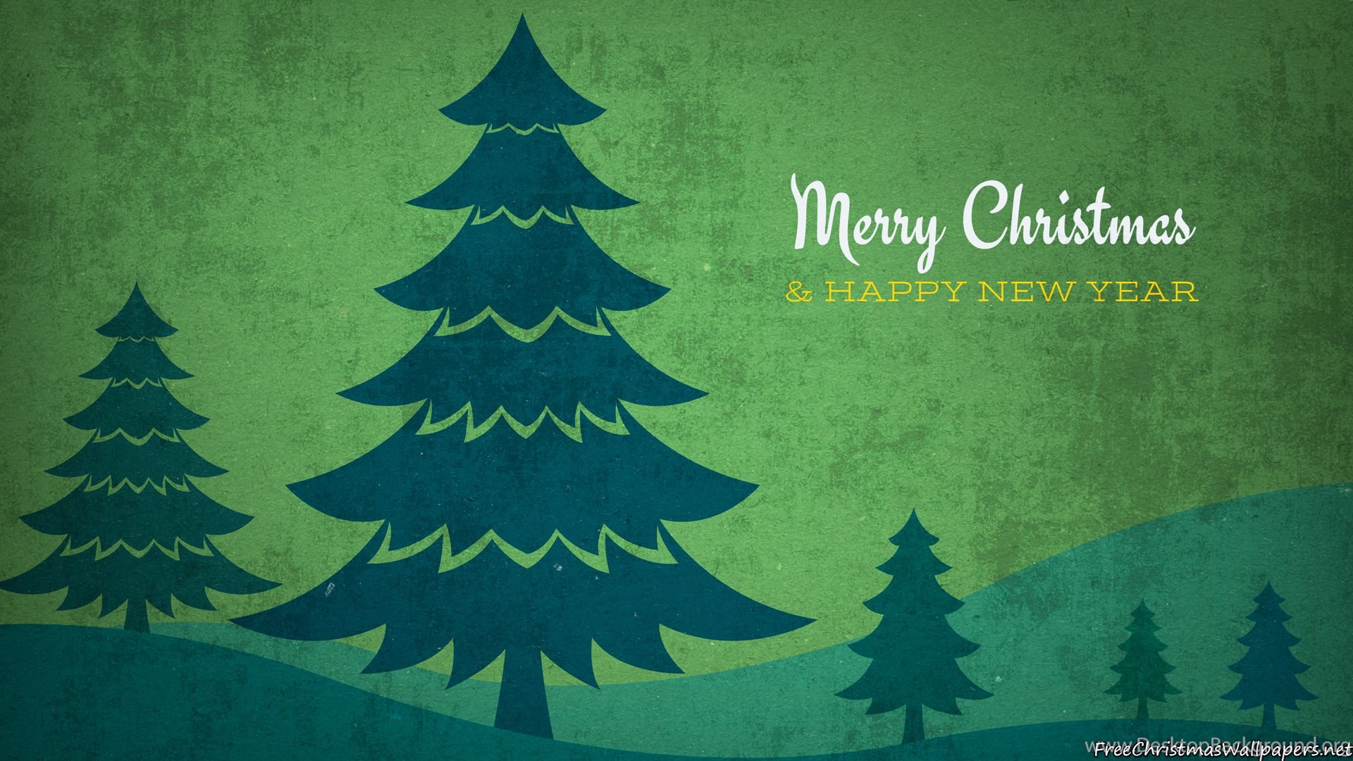 Vintage Christmas Trees Background Wallpaper Desktop Background
