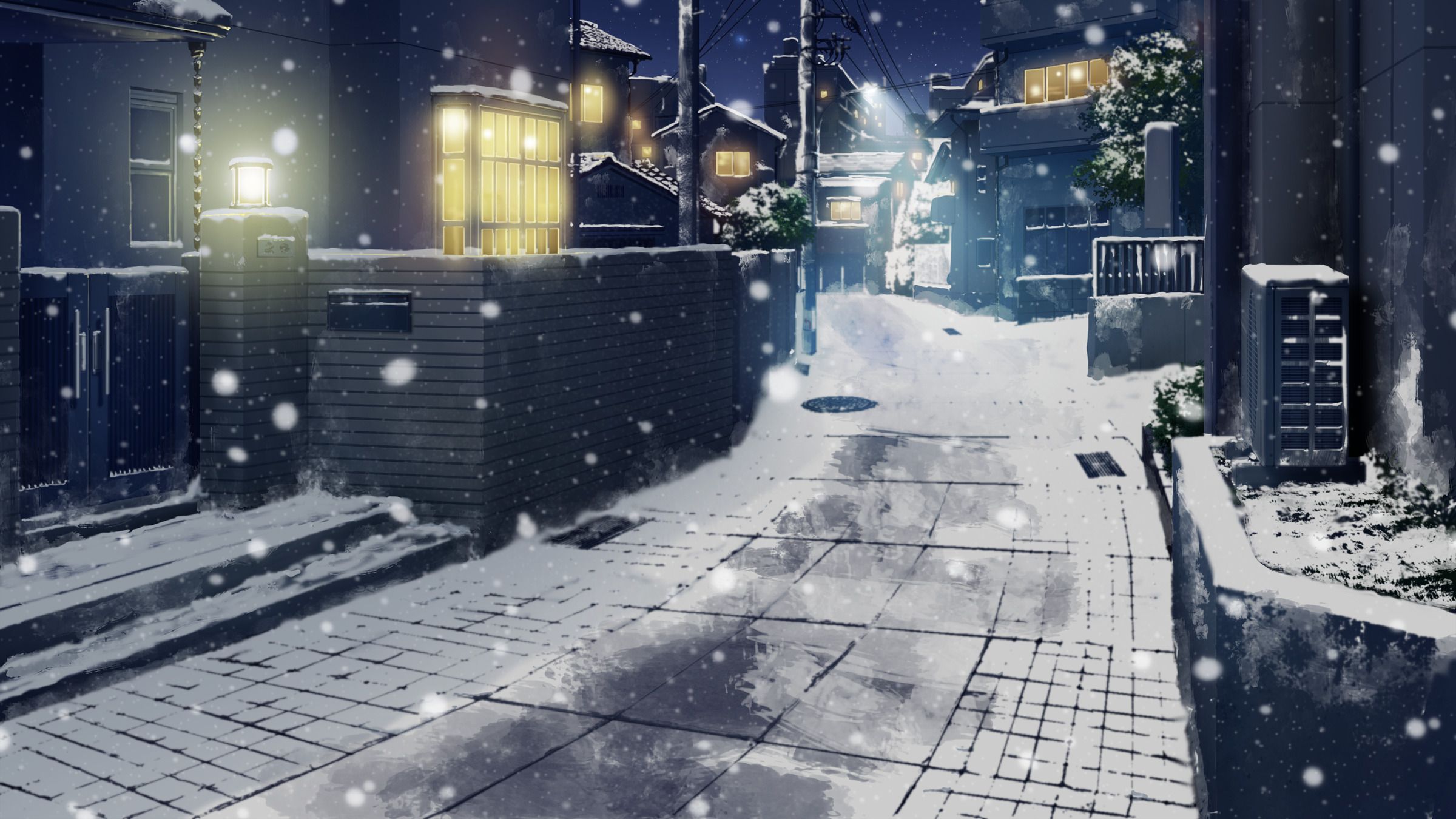 Anime Winter Bird Lantern Girl Snowfall HD wallpaper  Peakpx