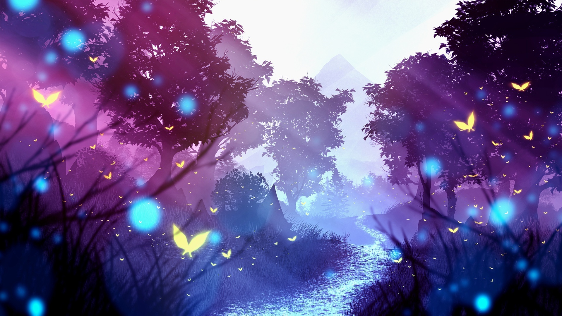 Download 1920x1080 wallpaper dirt road, anime, original, landscape, full hd, hdtv, fhd, 1080p, 1920x1080 HD image, background, 4347