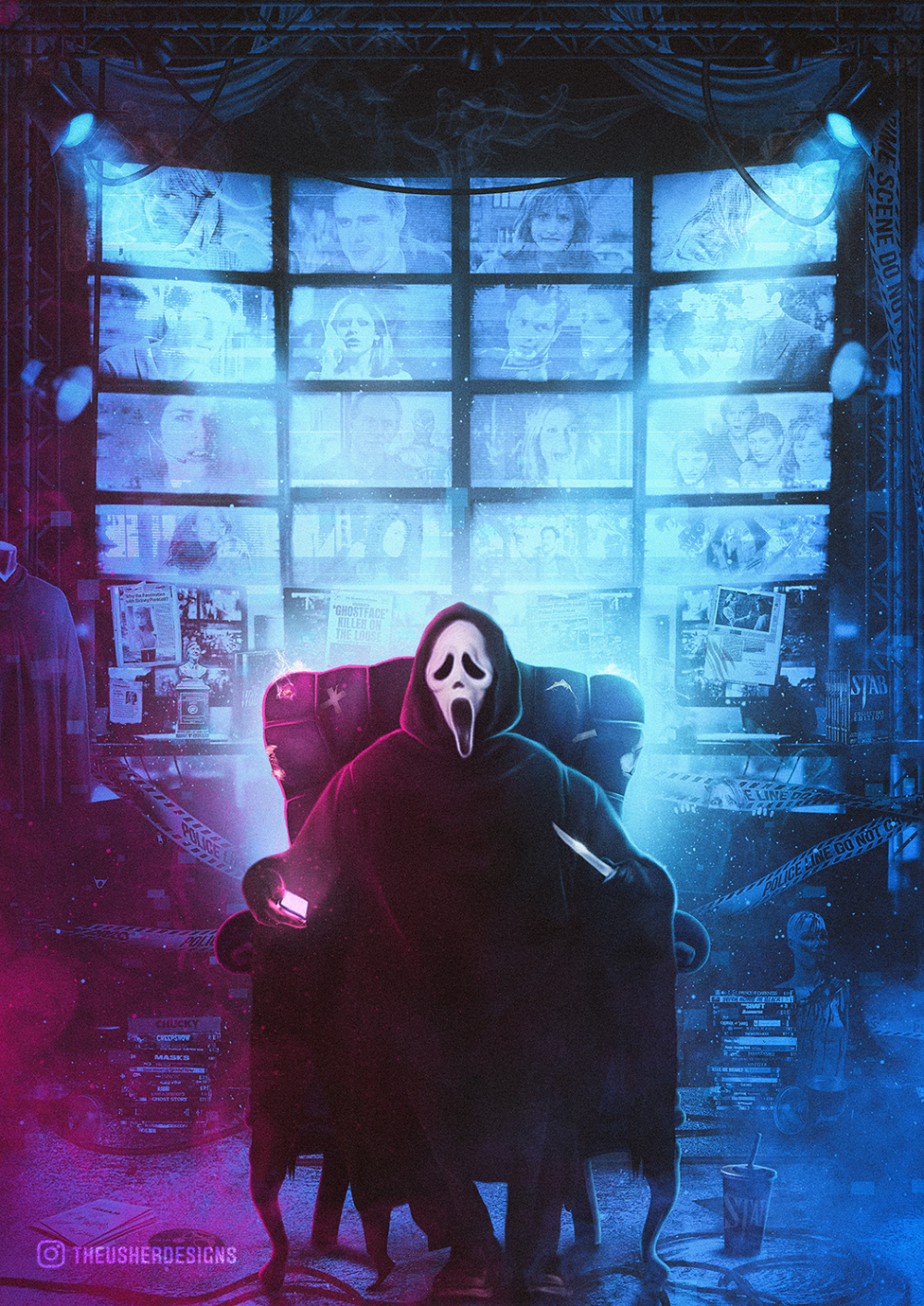 Scream 5. Horror villains, Horror movie icons, Horror movie art