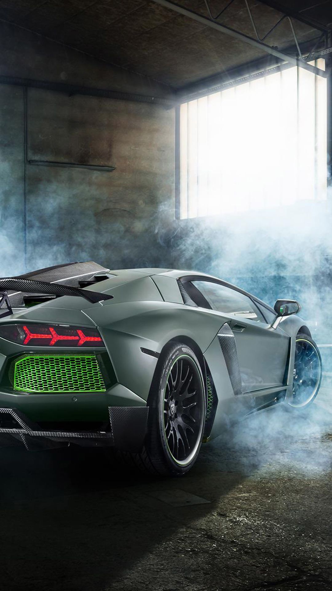 ↑↑TAP AND GET THE FREE APP! Men's World Lamborghini Aventador Green Car Drift Smoke Cool For Guys HD iPhone 6 plus Wall. Classic cars, Lamborghini, Bugatti chiron