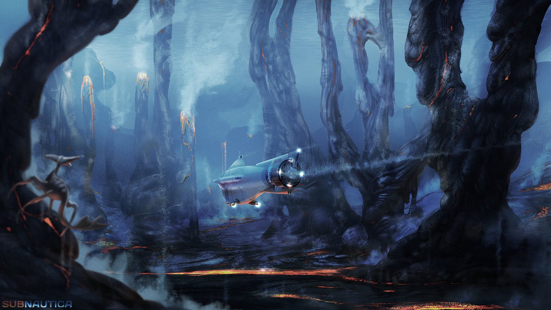 Subnautica Desktop Background Concept Art Lava Zone