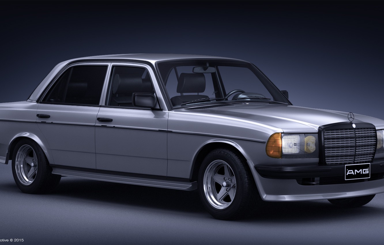 Wallpaper AMG, render, Mercedes, 3D, w123, model 3D image for desktop, section mercedes