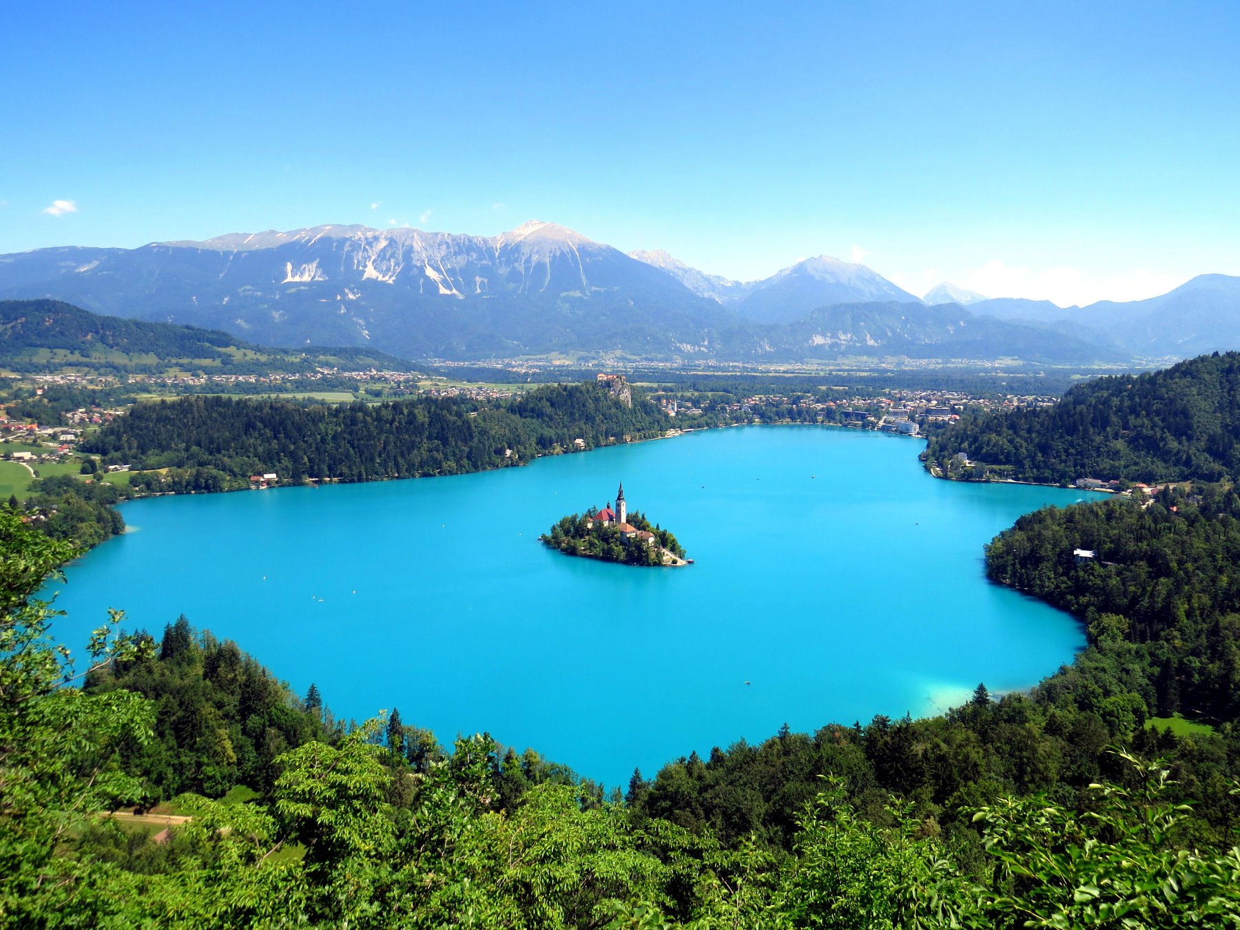 Panoramic View of Lake Bled in Slovenia Wallpaper and Background Imagex1350