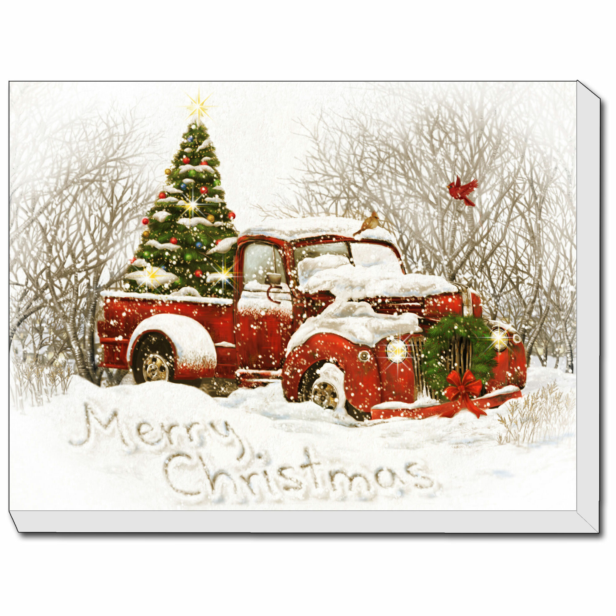 Red Truck Christmas Decoration Wallpapers - Wallpaper Cave