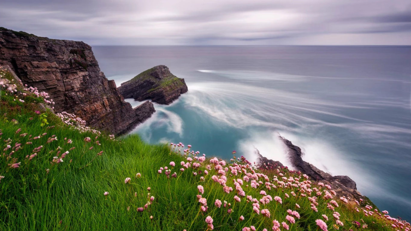 Cabo Vidio Coastline In Asturias Spain Atlantic Ocean Landscape Photo, Wallpaper13.com
