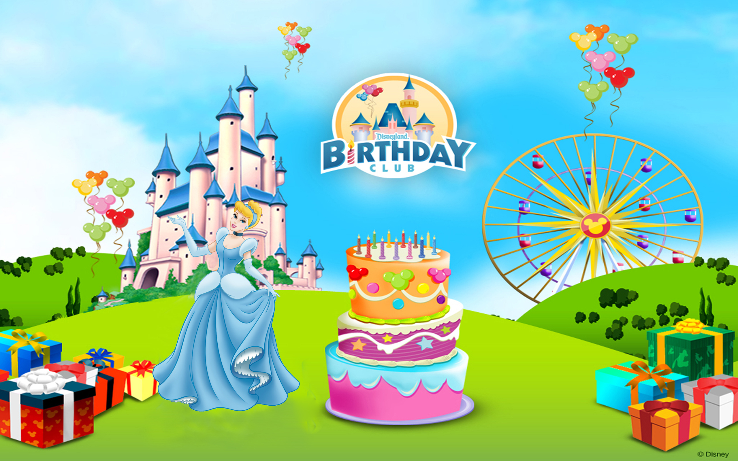 Princess Cinderella Happy Birthday Celebration Wallpaper HD 12560x1600, Wallpaper13.com