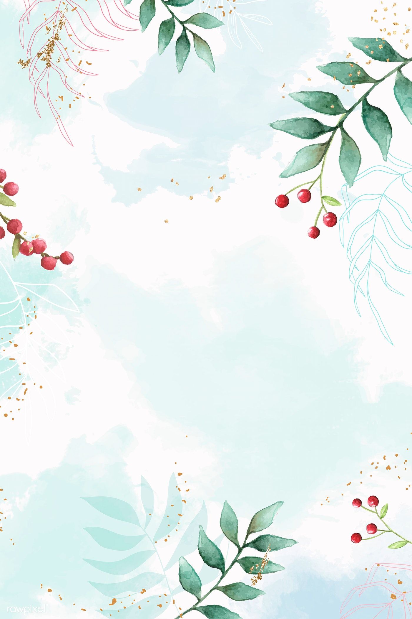 Christmas patterned on blue background vector /. Christmas pattern background, Flower background wallpaper, Watercolor background
