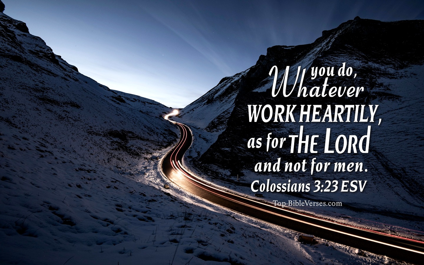Colossians 3:23 ESV Christian Desktop HD Wallpaper