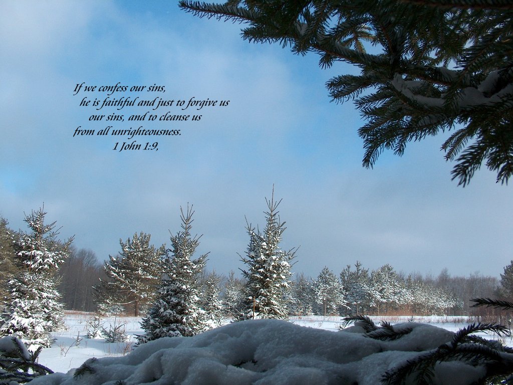 Free Winter Wallpaper with Scripture