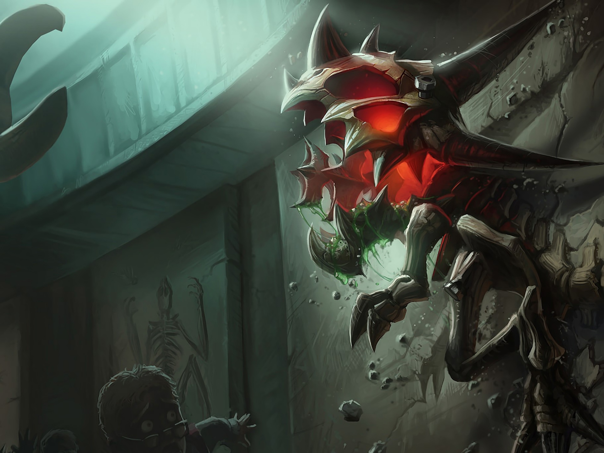 Wallpaper 4k Jurassic Kog'Maw LoL Splash Art League of Legends Wallpaper