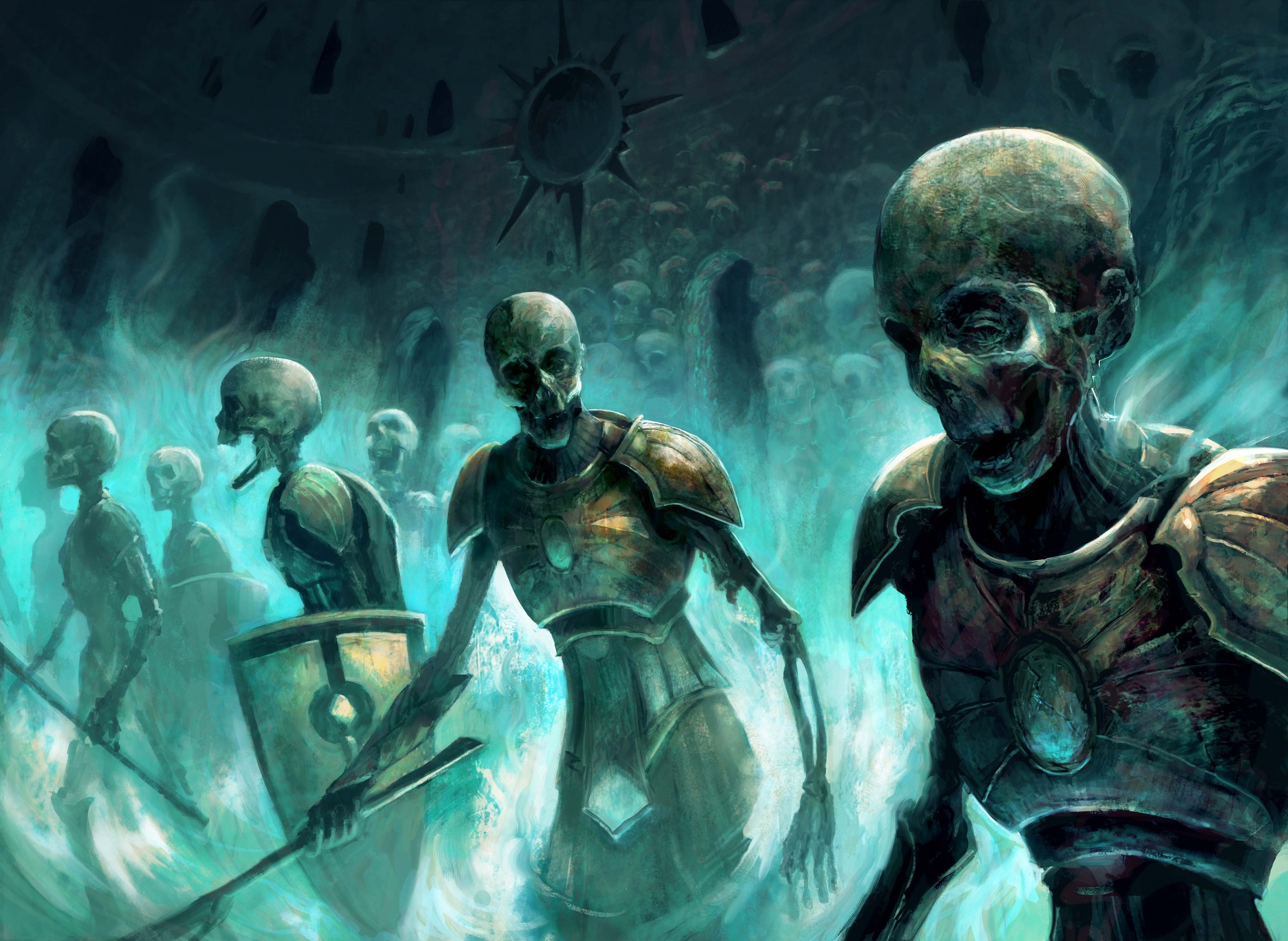 Zombies, Skeletons, Magic, Army, Skull wallpaper