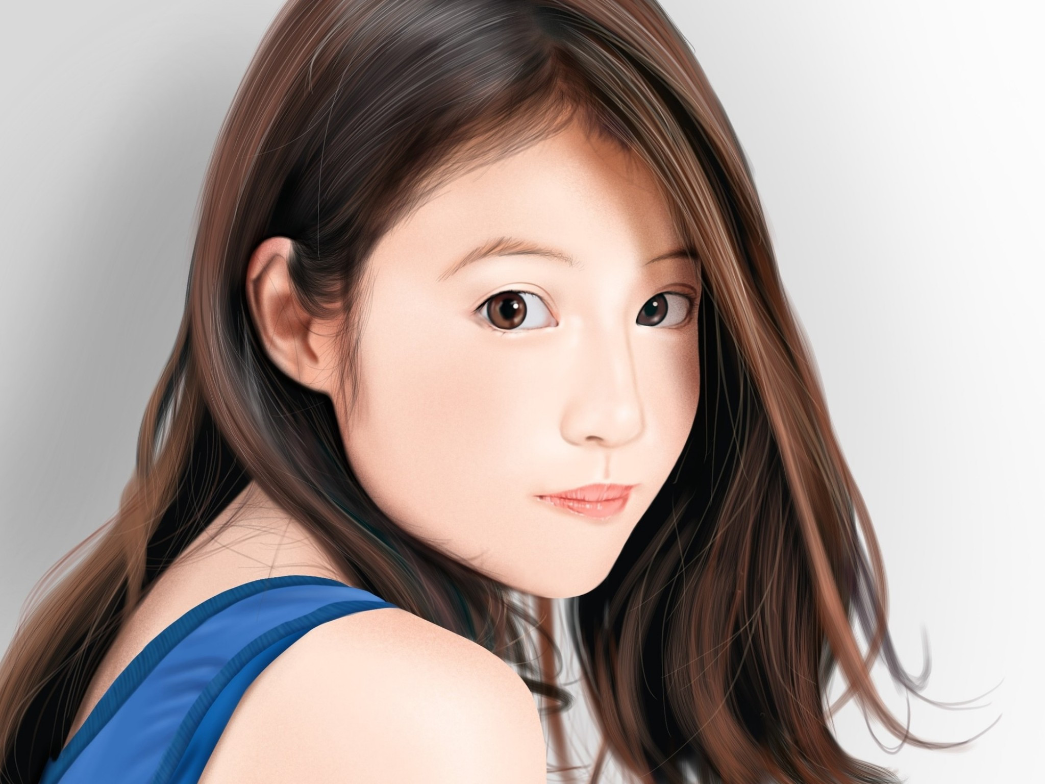 Download 2048x1536 Imada Mio, Japanese Actress, Pretty, Artwork Wallpaper for Ainol Novo 9 Spark