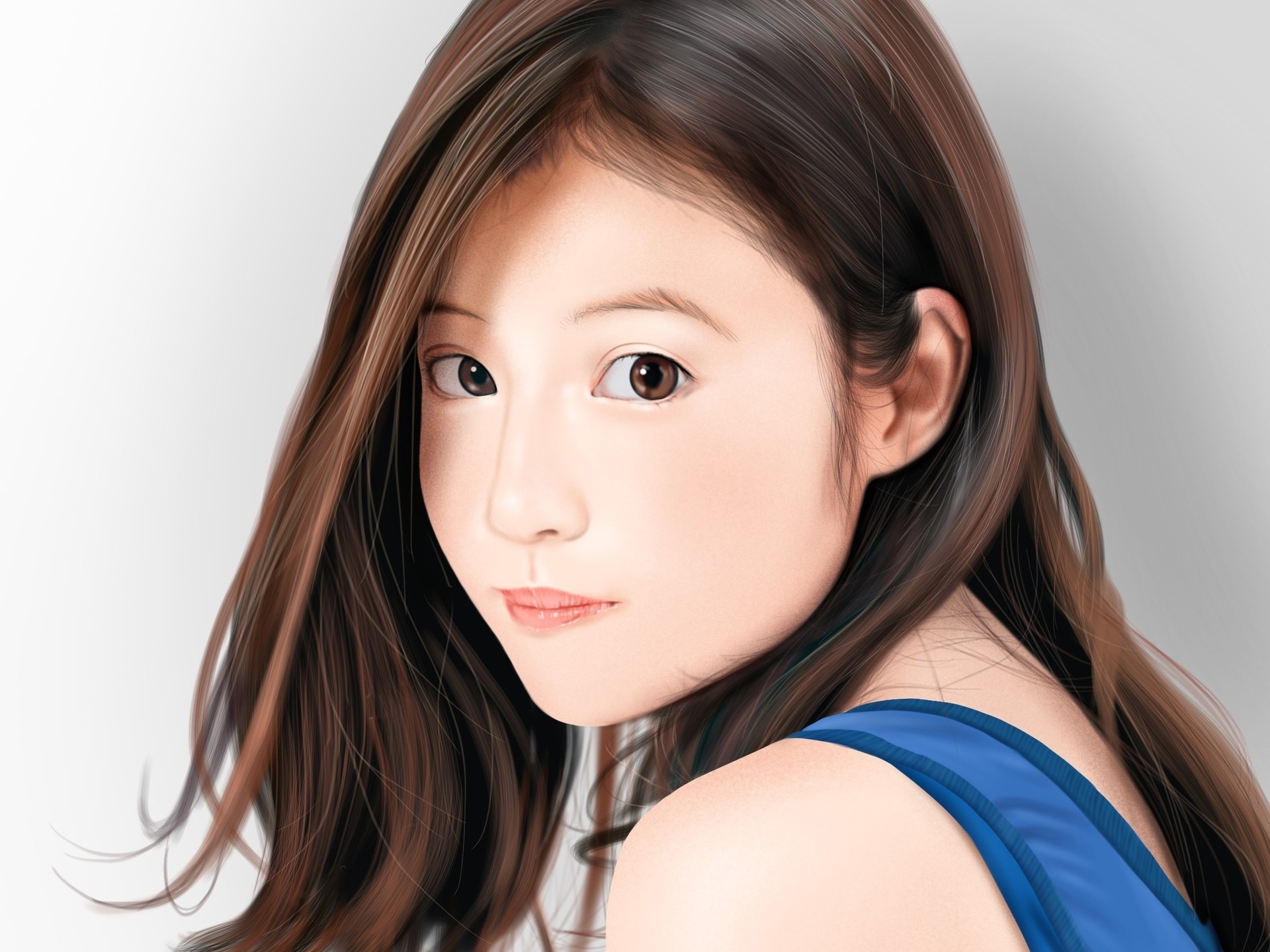 Wallpaper Pretty, Artwork, Japanese Actress, Imada Mio:1920x1440