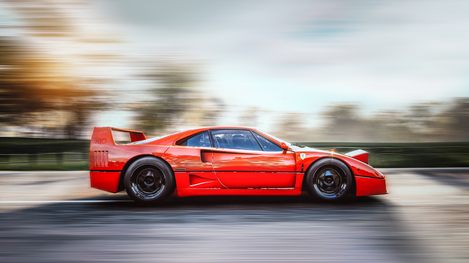 Car, Ferrari, Ferrari F40, Motion Blur, Red Car Wallpaper & Background Image