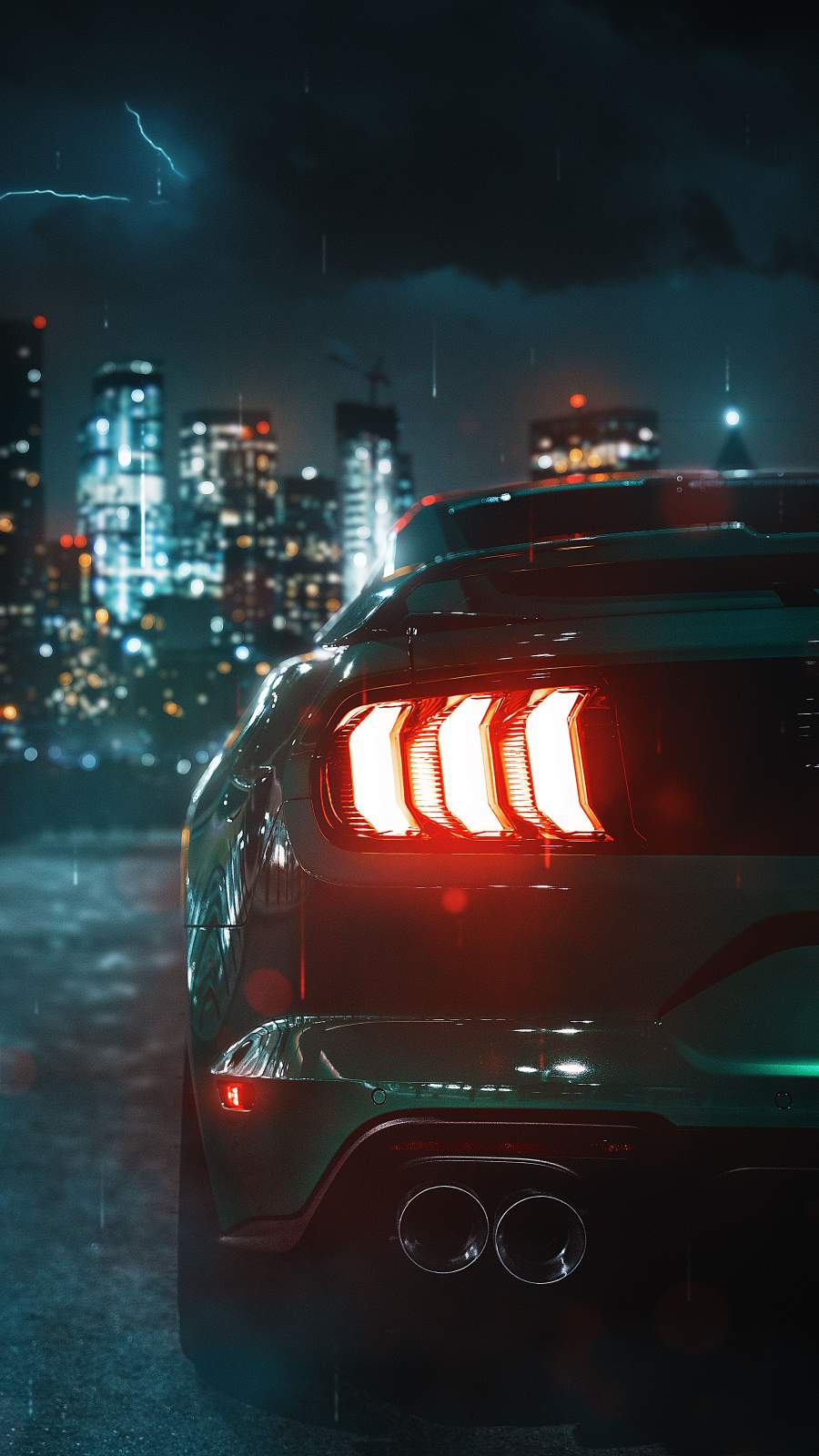 Mustang Tail Lights IPhone Wallpaper Wallpaper, iPhone Wallpaper