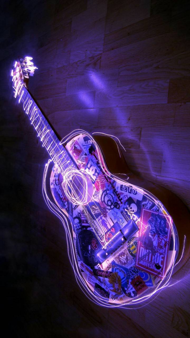 Neon Guitar Wallpaper Free Neon Guitar Background