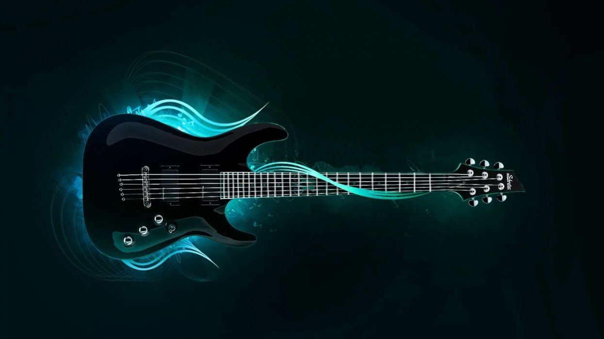 Neon Guitar Wallpaper, HD Neon Guitar Background on WallpaperBat