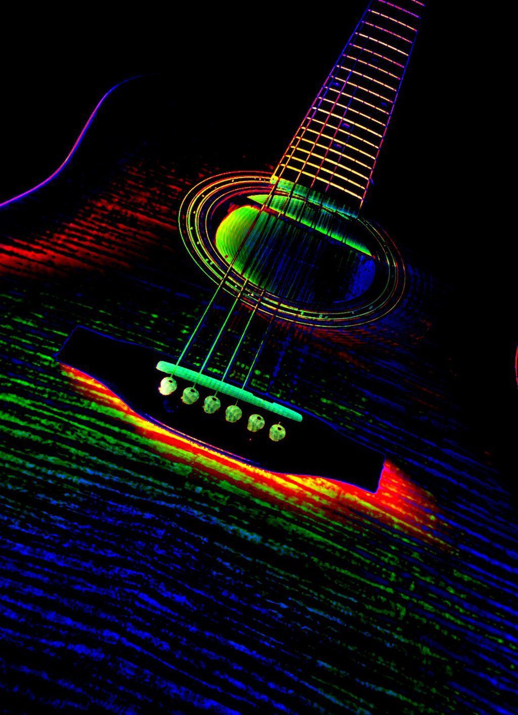 Neon Guitar Wallpaper Free Neon Guitar Background