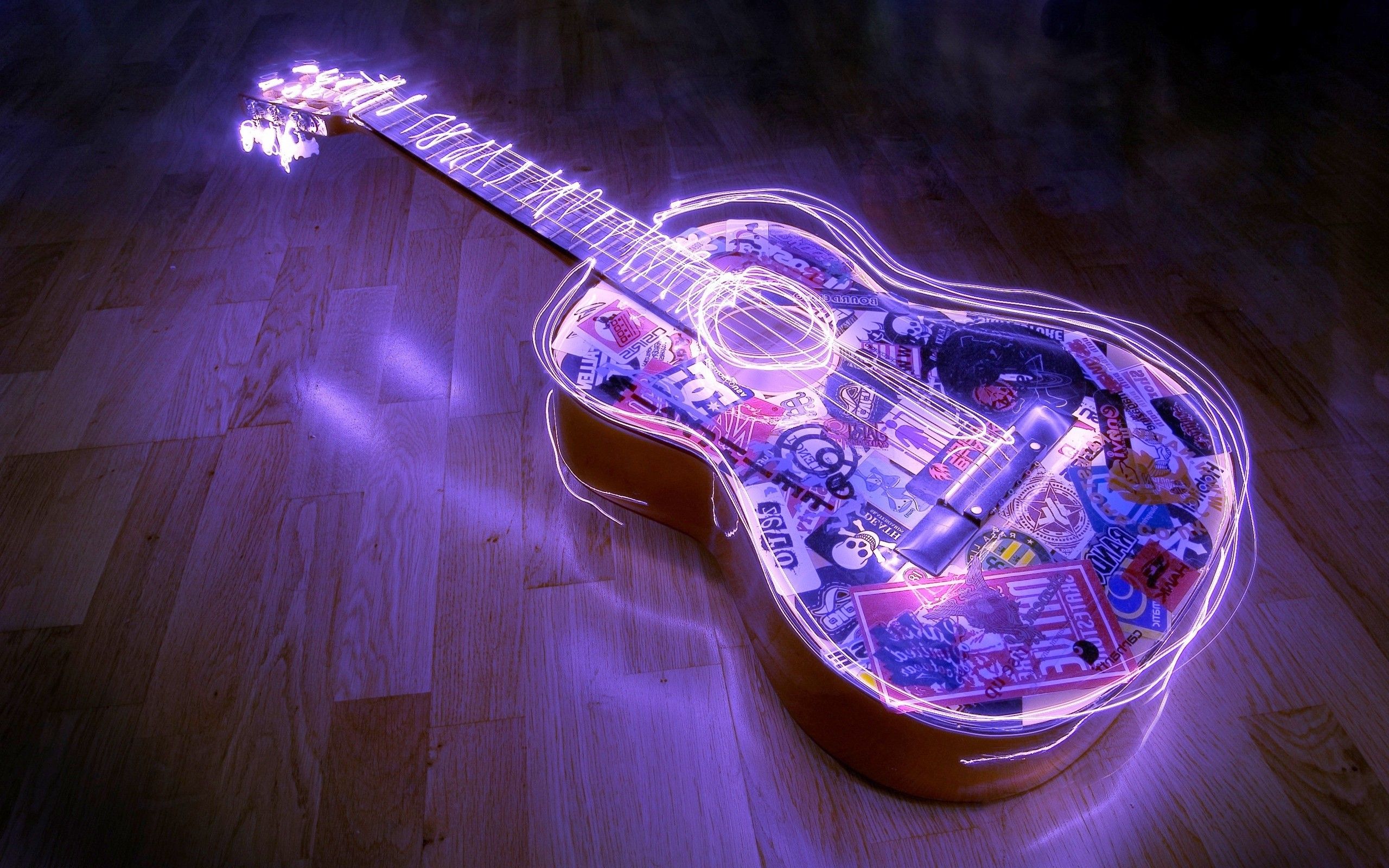 Neon Guitar Wallpaper, HD Neon Guitar Background on WallpaperBat