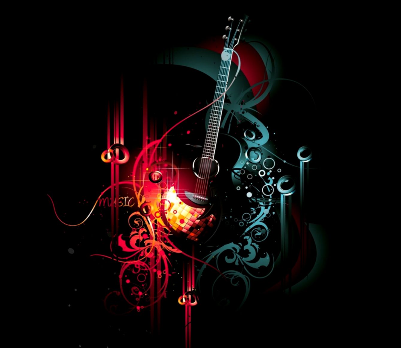 Abstract Guitar Wallpaper