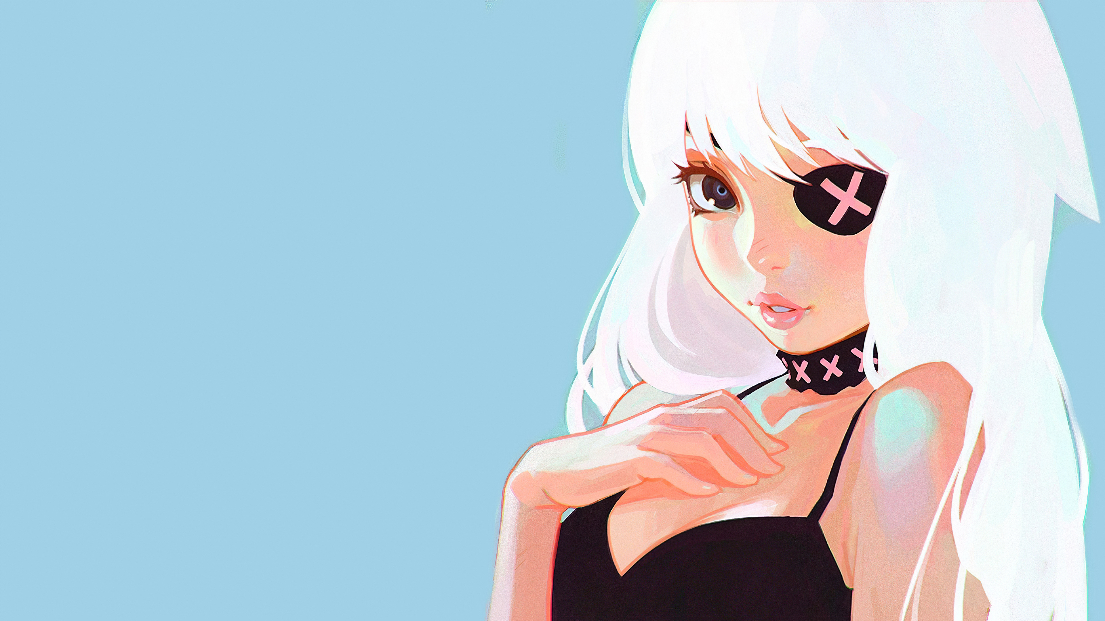 Eye Patch Anime Girl Illustration 4k, HD Anime, 4k Wallpaper, Image, Background, Photo and Picture