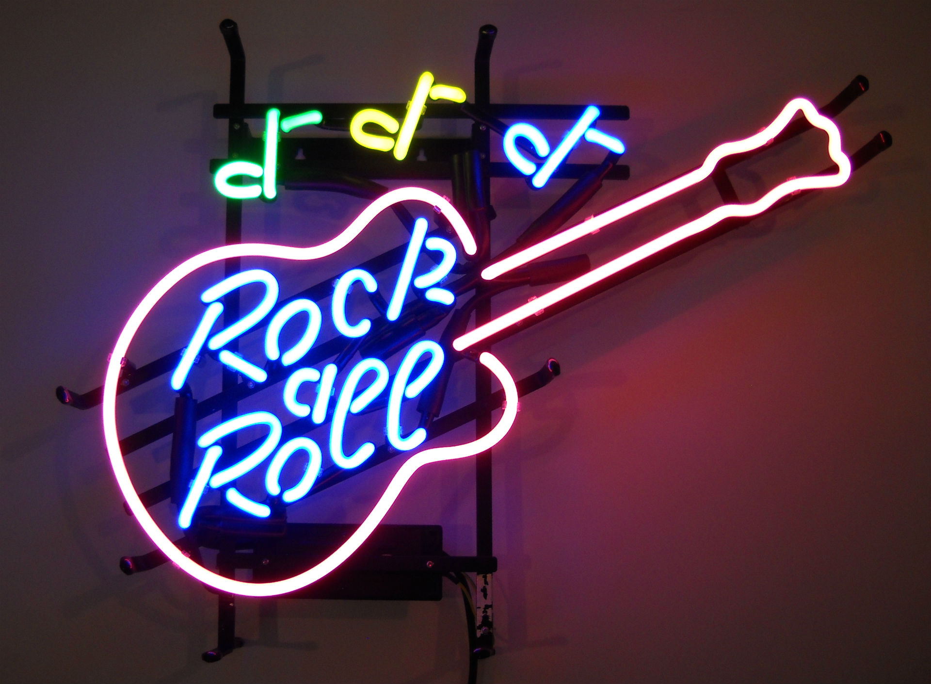 Neon Sign Neon Sign Photography Guitar Rock Amp Roll De Pantalla Rock And Roll HD Wallpaper