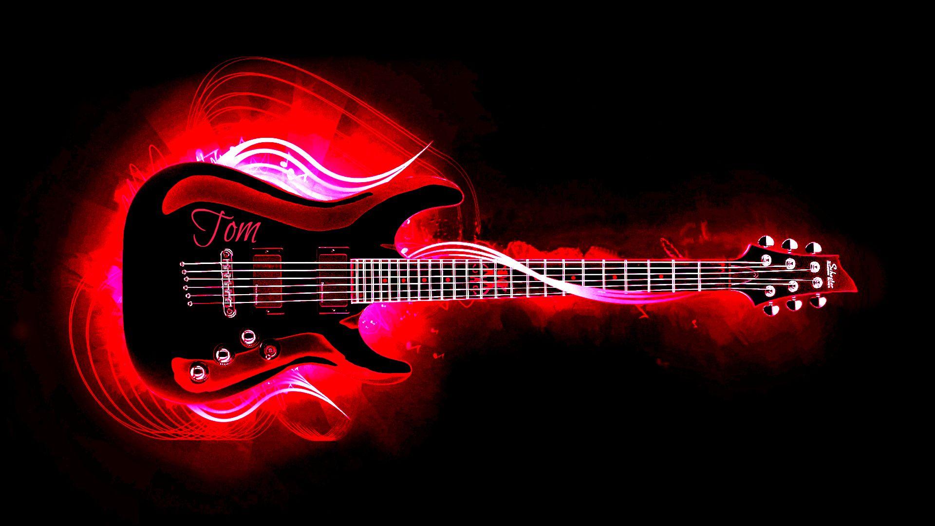 Red Guitar Wallpaper Free Red Guitar Background