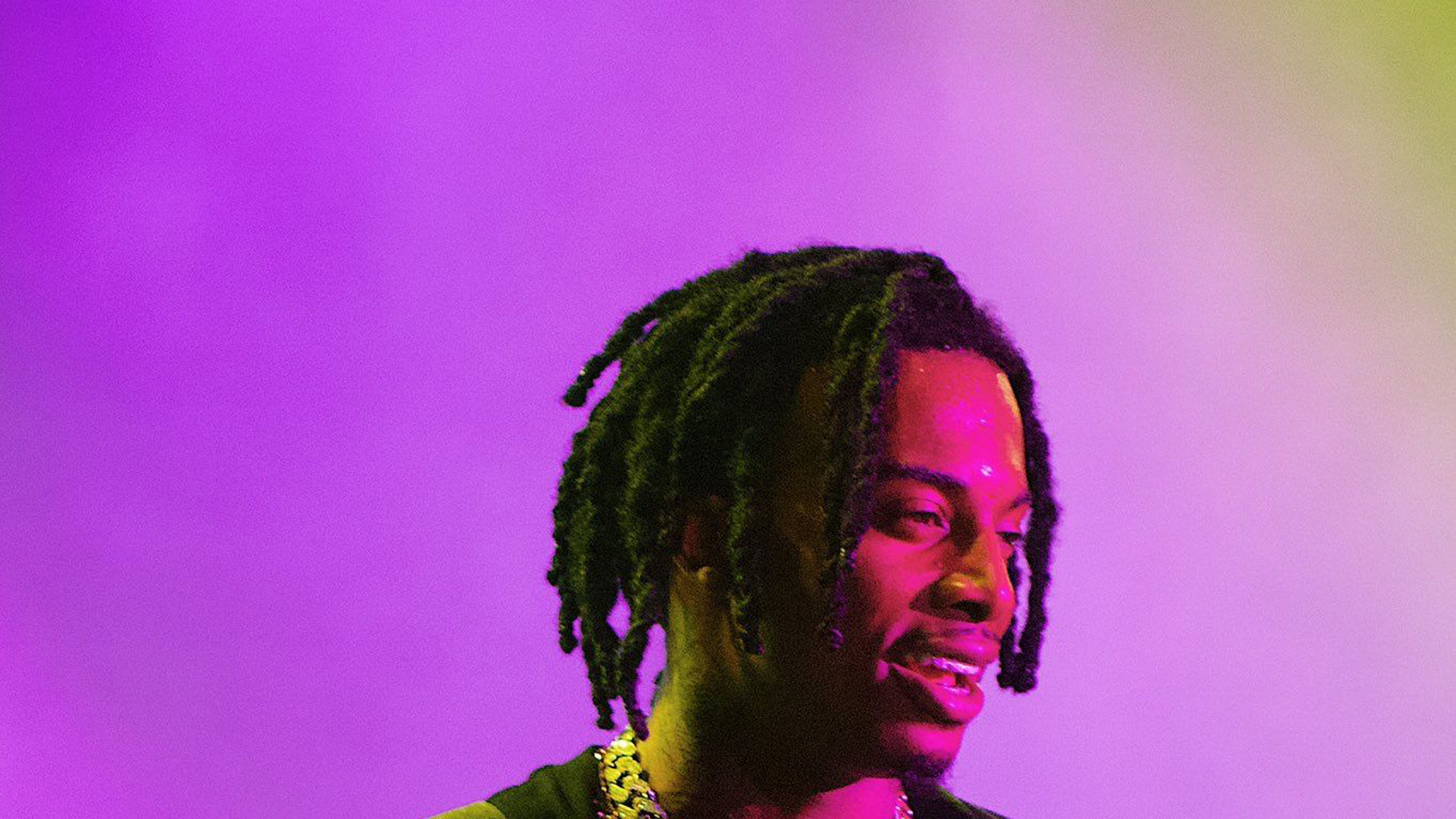 playboi carti in purple background wearing chains on neck HD music Wallpaper