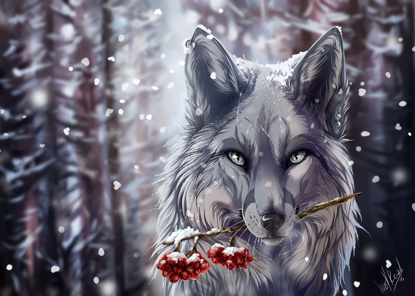 Christmas Wolves Wallpaper Free Christmas Wolves Background