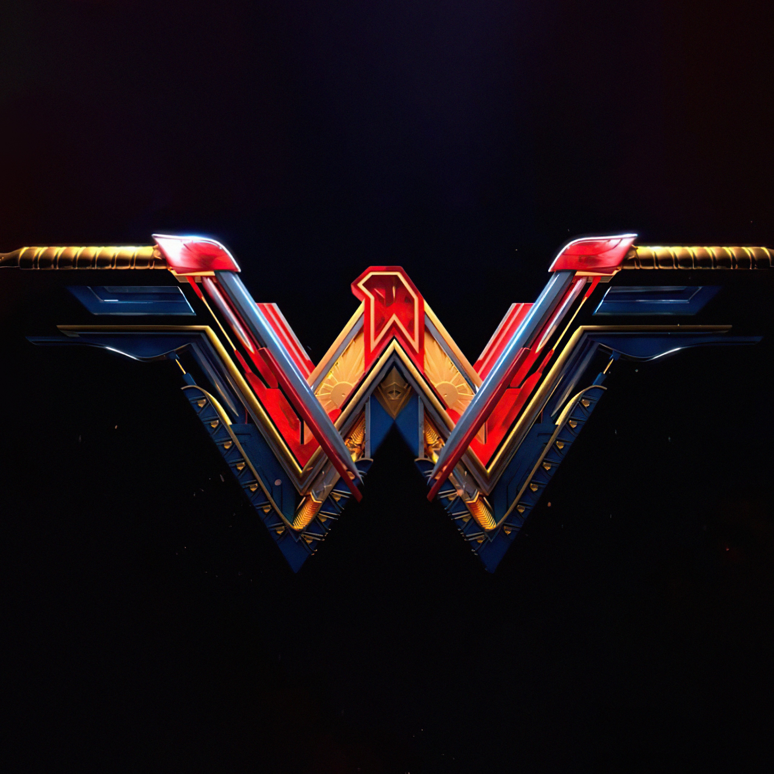 Wonder Woman Wallpaper 4K, Black background, DC Superheroes, AMOLED, Graphics CGI