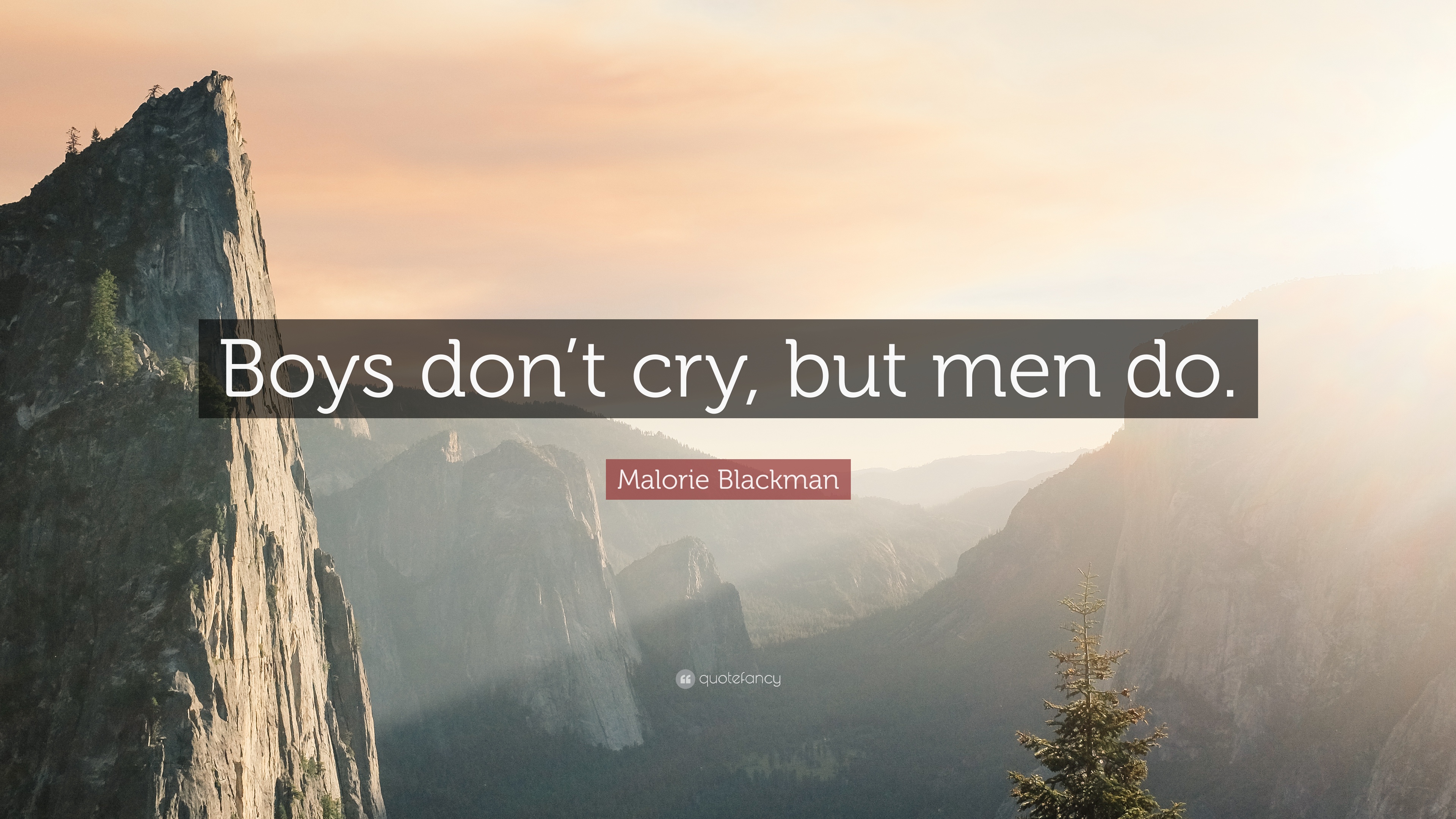 Malorie Blackman Quote: “Boys don't cry, but men do.”