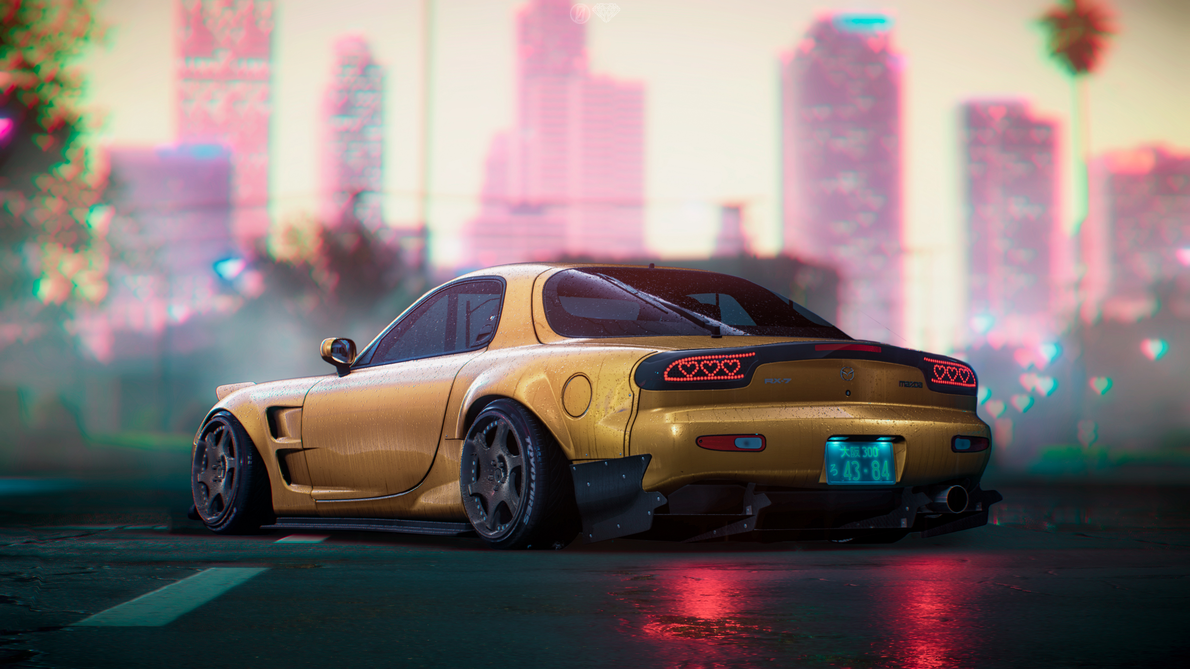 2560x1080 Mazda Rx7 Golden Alloys 4k 2560x1080 Resolution HD 4k Wallpapers,  Images, Backgrounds, Photos and Pictures