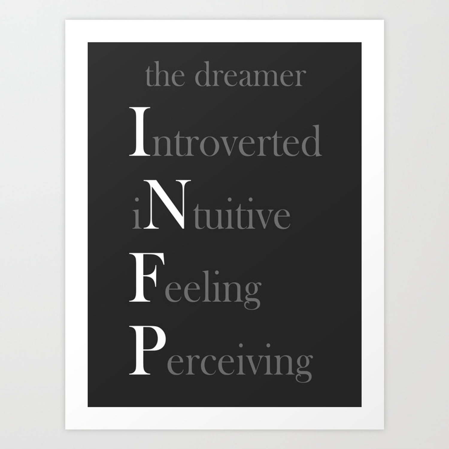 INFP Personality Type Dreamer Art Print by Grow Every Day