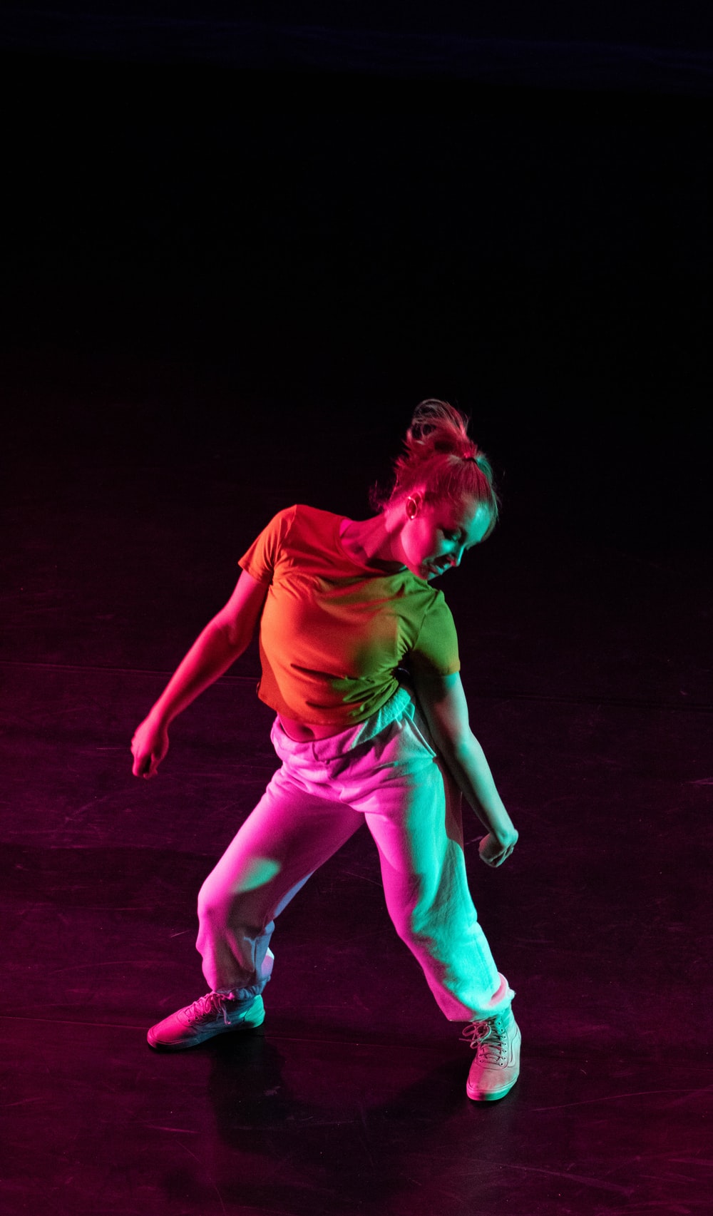 woman dancing on stage photo