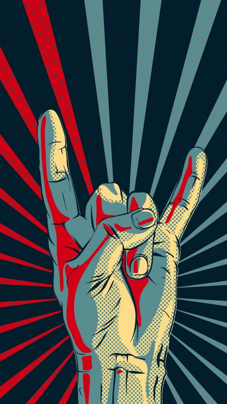 Rock Hand Gesture Sign Free Download Wallpaper for Phones