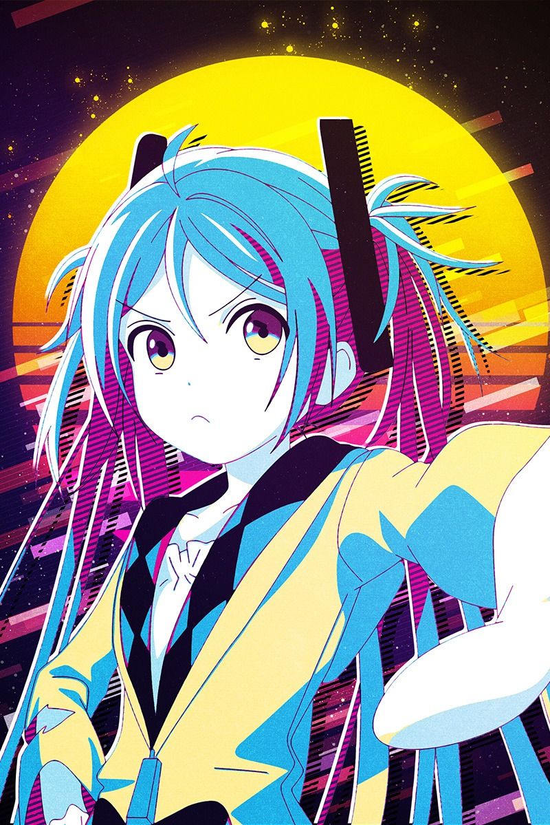 Enju Aihara' Poster by 80sRetro. Displate. Black bullet, Anime wallpaper, Anime