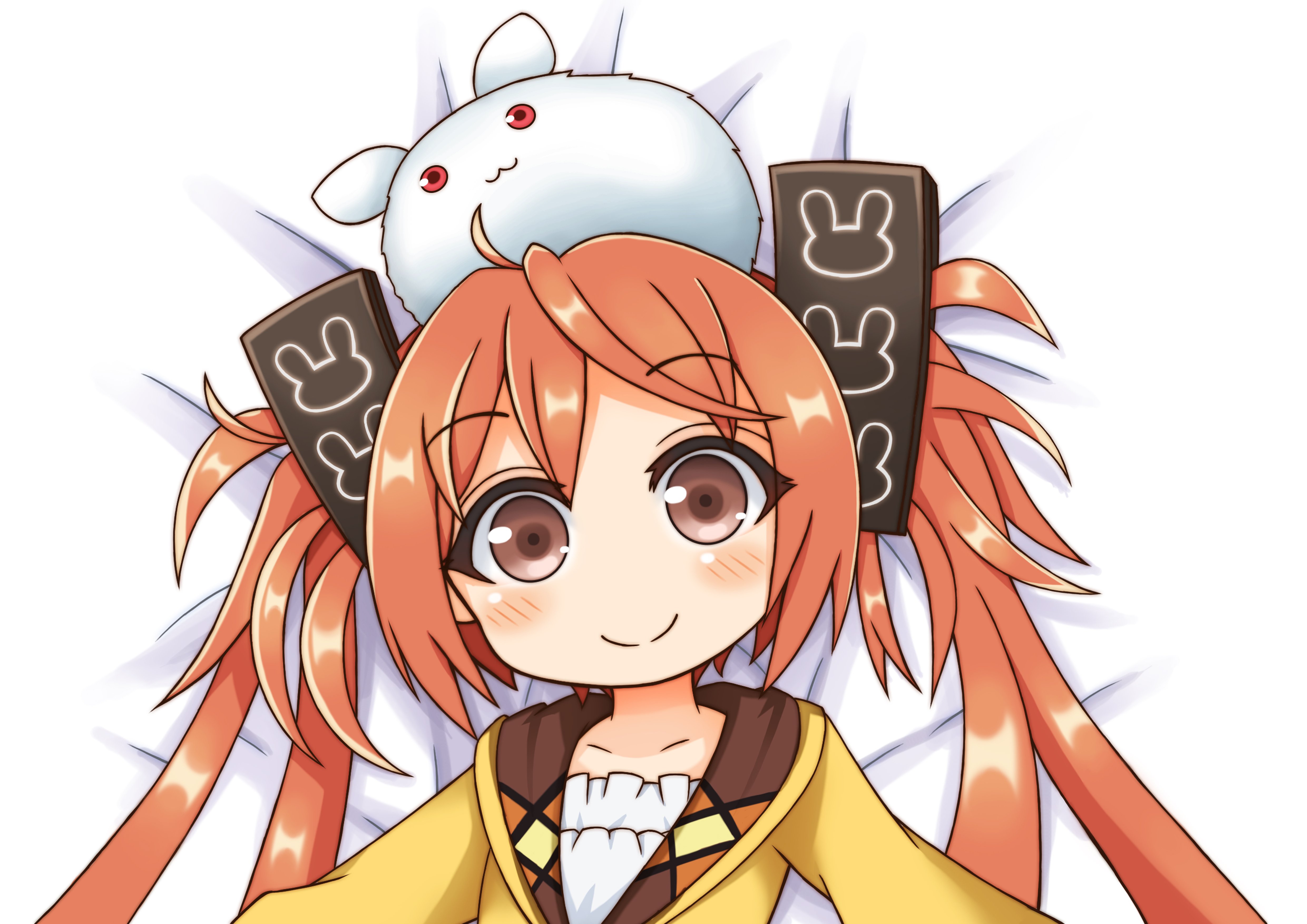 aihara, Enju, Black, Bullet, Blush, Brown, Eyes, Brown, Hair, Cat, Smile, Greenteaneko, Loli, Twintails Wallpaper HD / Desktop and Mobile Background
