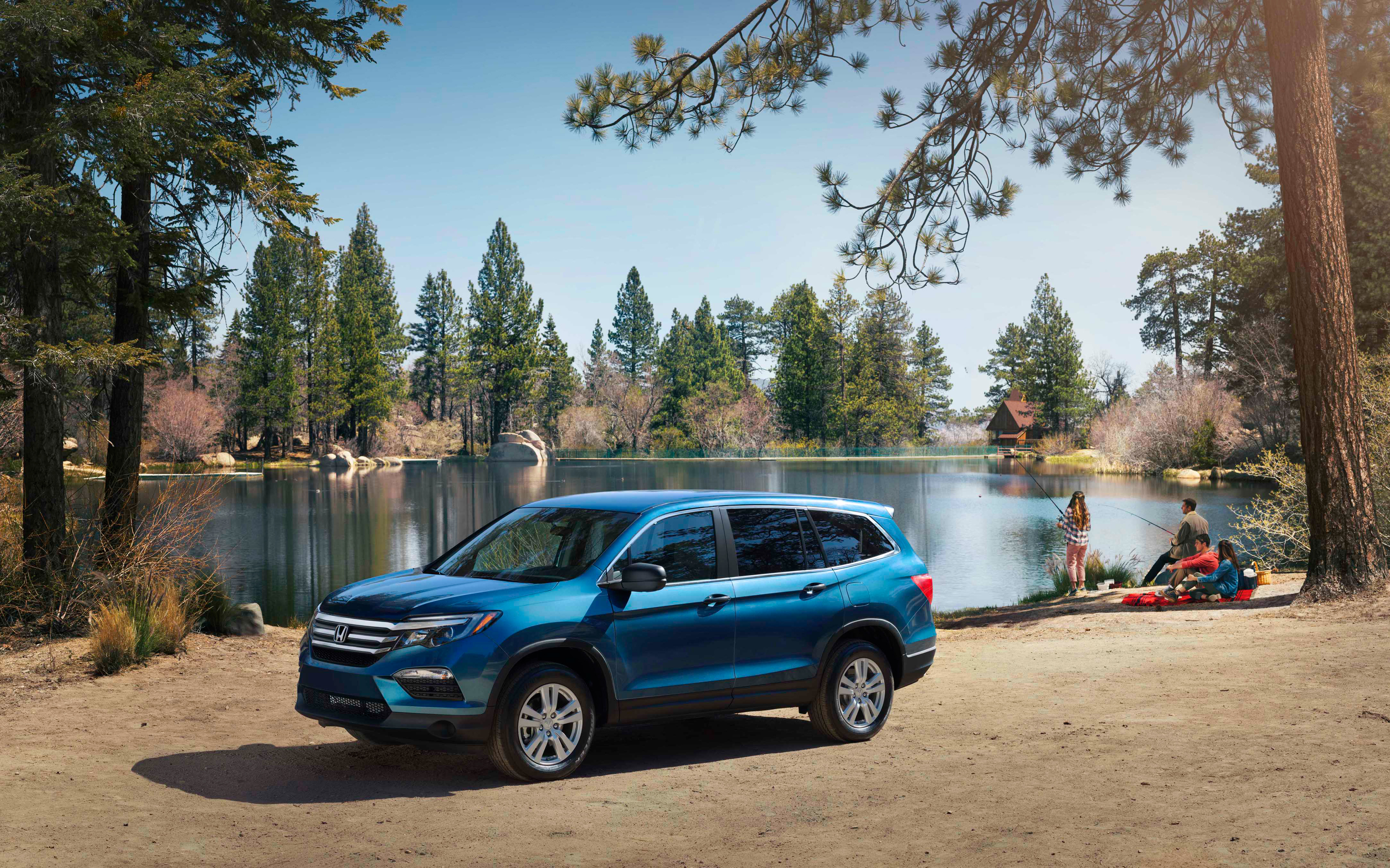 Download wallpaper 4k, Honda Pilot, fishing, 2019 cars, SUVs, offroad, 2019 Honda Pilot, new Pilot, Honda for desktop with resolution 3840x2400. High Quality HD picture wallpaper