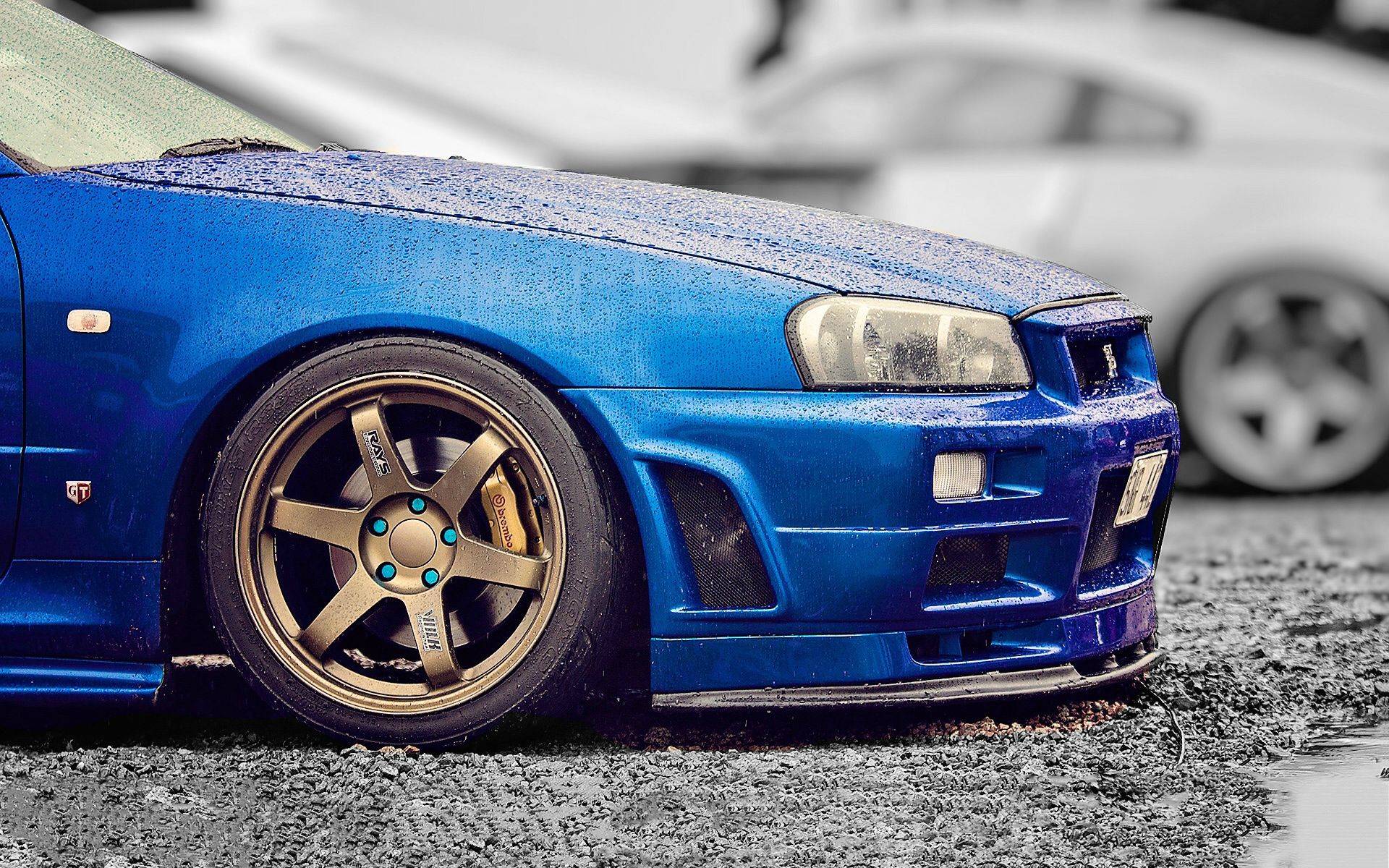 R34 Skyline with Volk Rays TE37. Beautiful