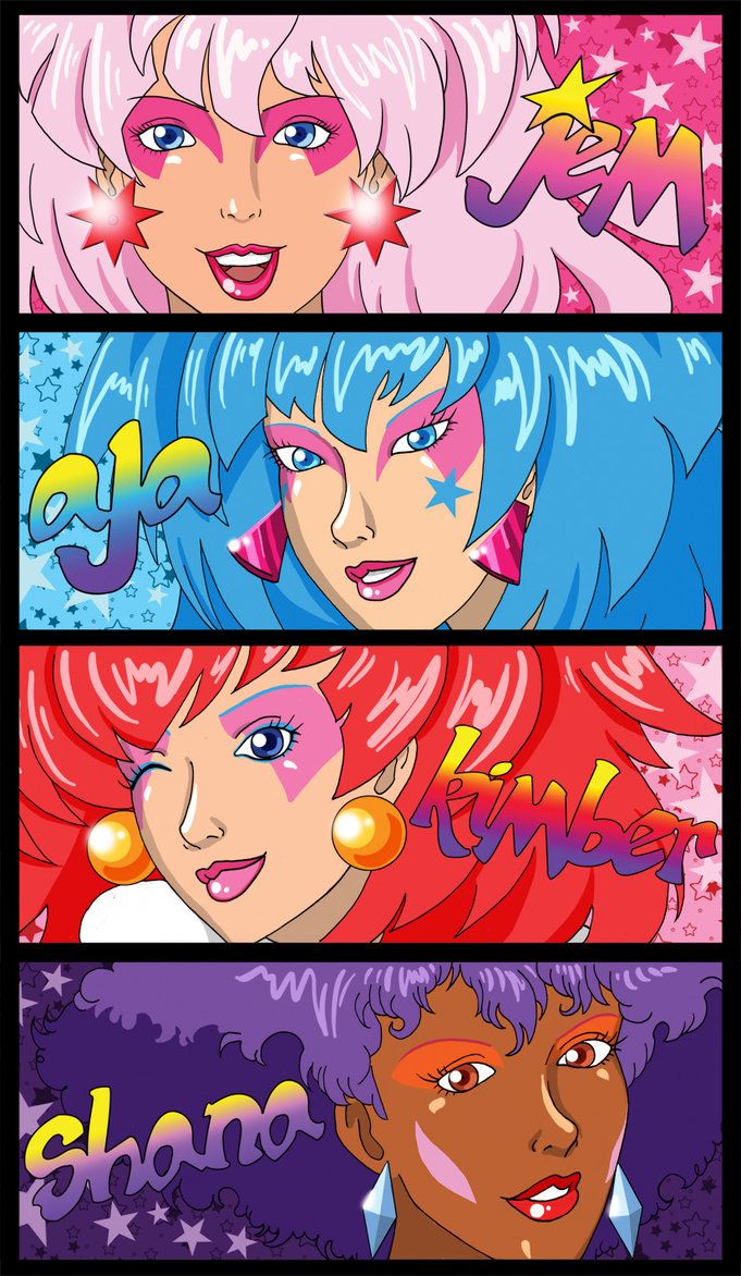 Jem Aja Kimber Shana By Moloko Pluss Cartoons, Jem And The Holograms, Gem And The Holograms