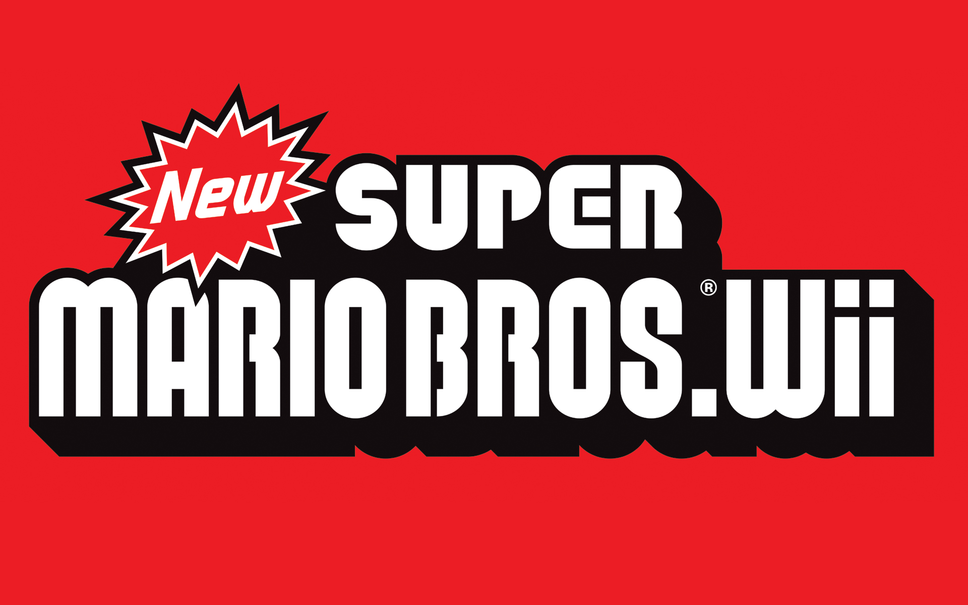 New Super Mario Bros Wii Wallpaper Logo 1920×1200