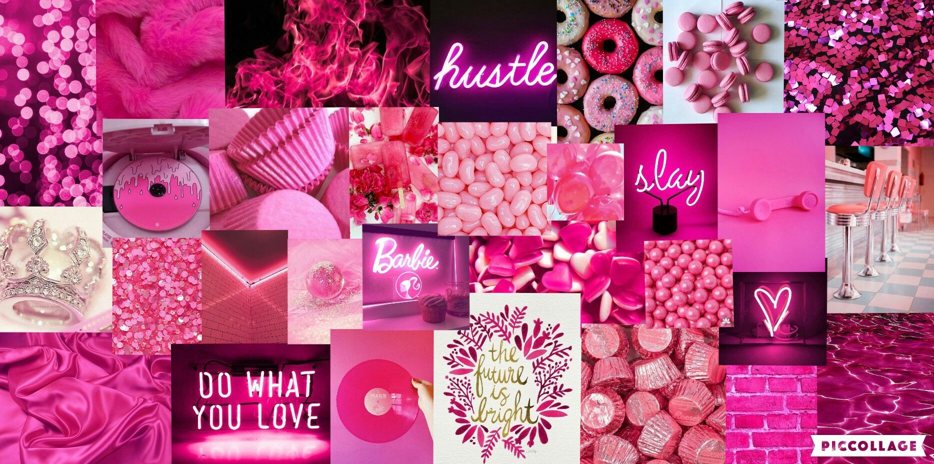 hot pink mood board wallpaper aesthetic. Pink wallpaper mac, Pink wallpaper desktop, Pink neon wallpaper