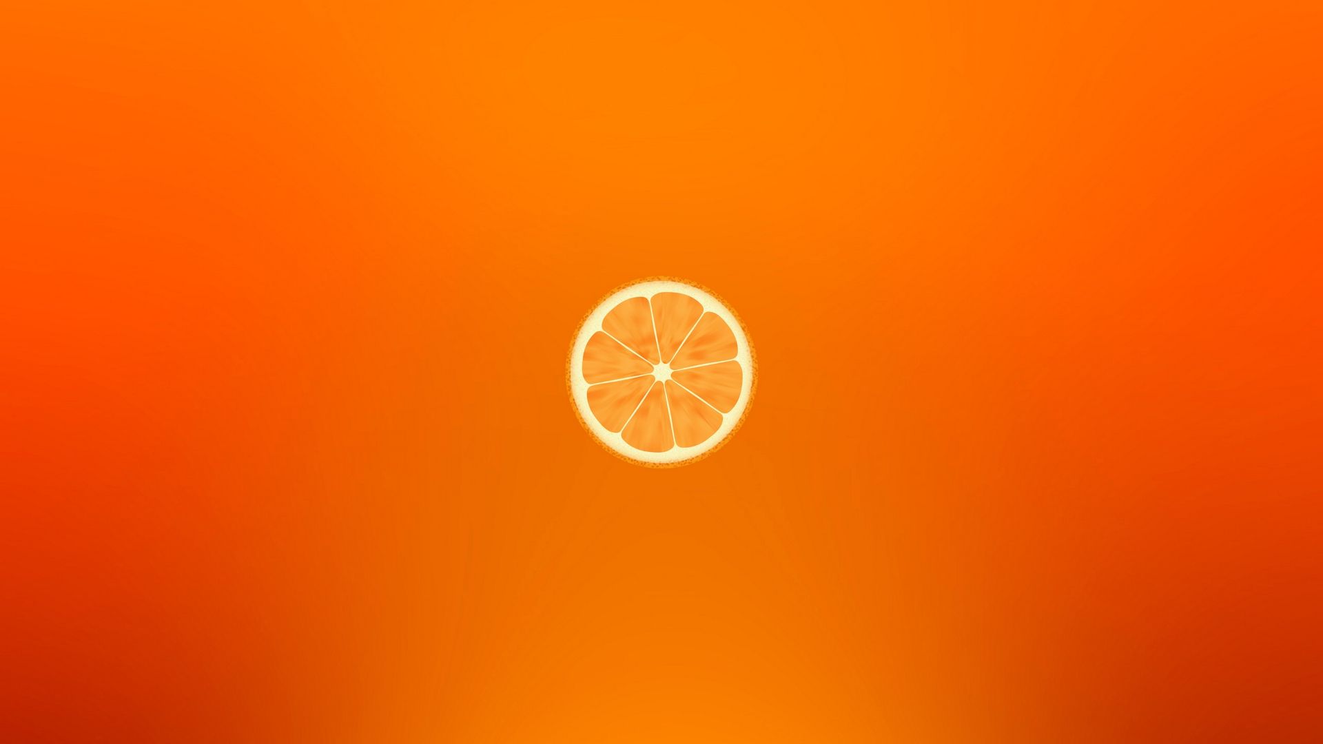 Orange Minimalism Slice Slice Wallpaper - [1920x1080]