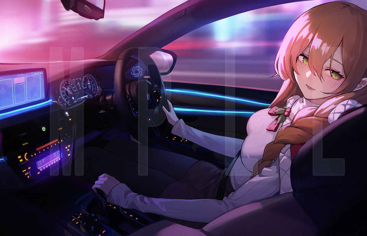 Anime Girl Relaxing Ride 4k 1400x900 Resolution HD 4k Wallpaper, Image, Background, Photo and Picture