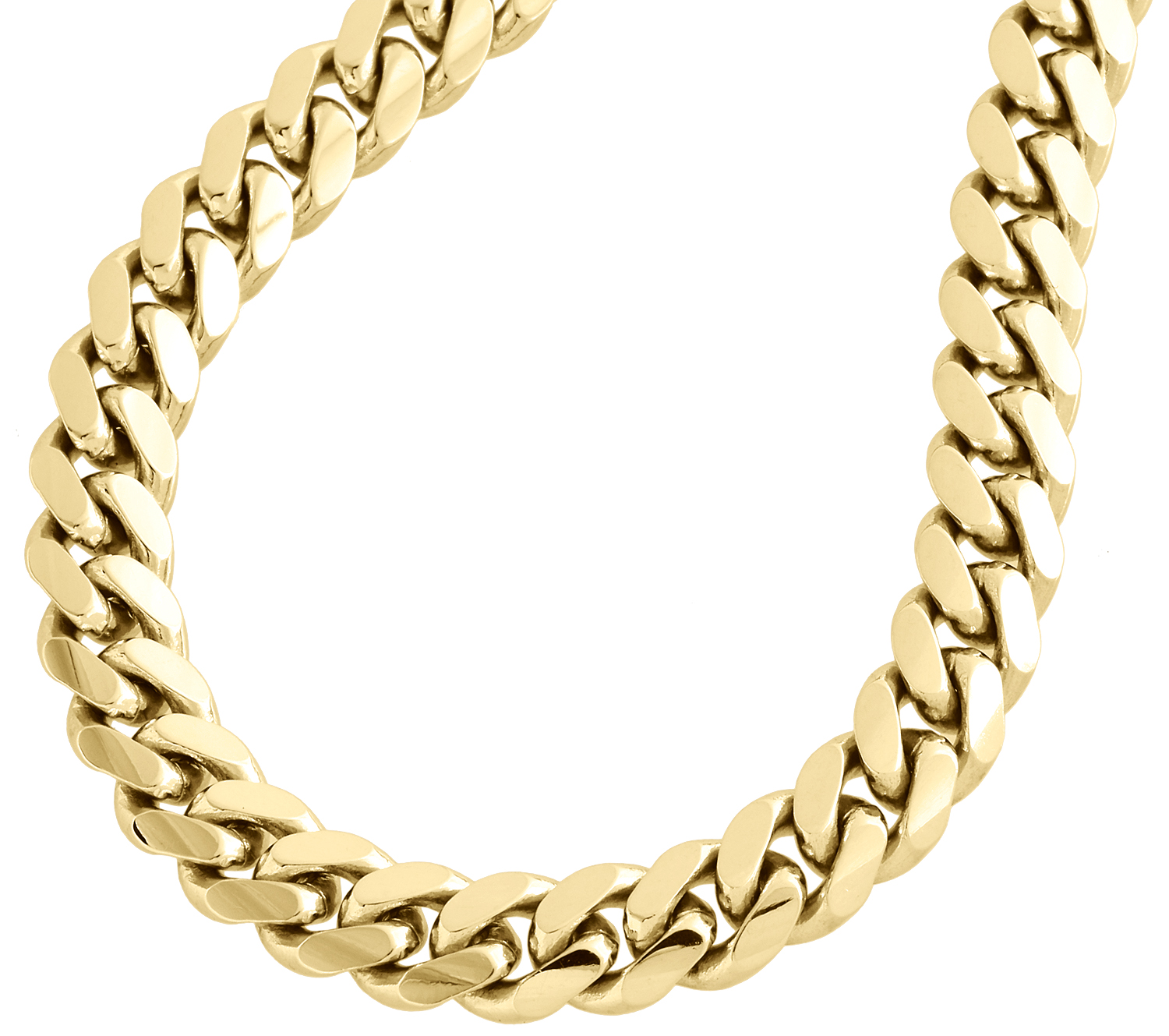10K Yellow Gold Solid Miami Cuban Link Chain 7mm Box Clasp Necklace 22 Inch