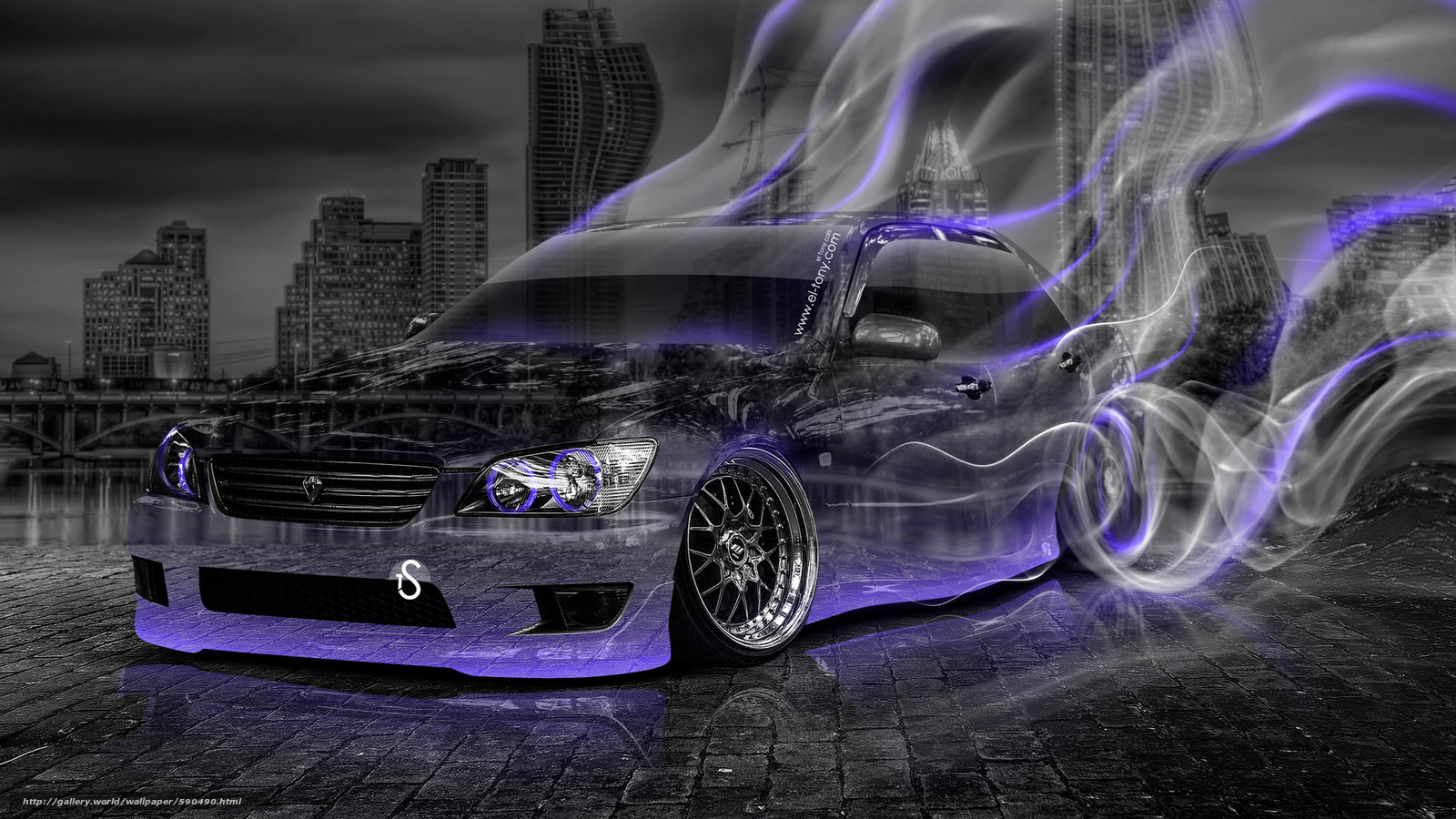 Toyota Car Drift Smoke HD Wallpaper. Body Art and Painting