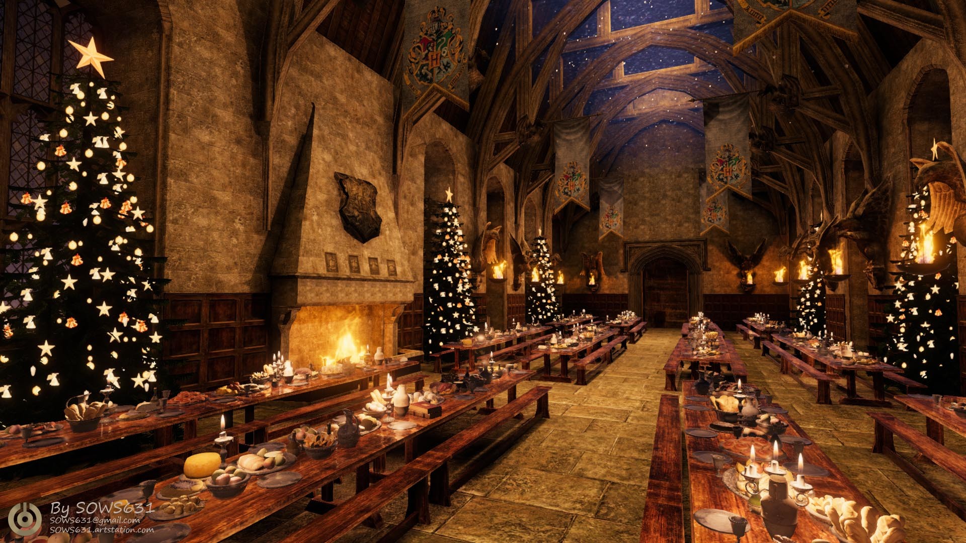 Hogwarts Christmas Wallpapers - Wallpaper Cave