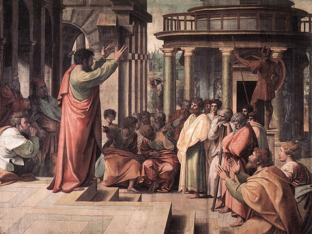 My Free Wallpaper Wallpaper, Raphael. Paul Preaching in Athens