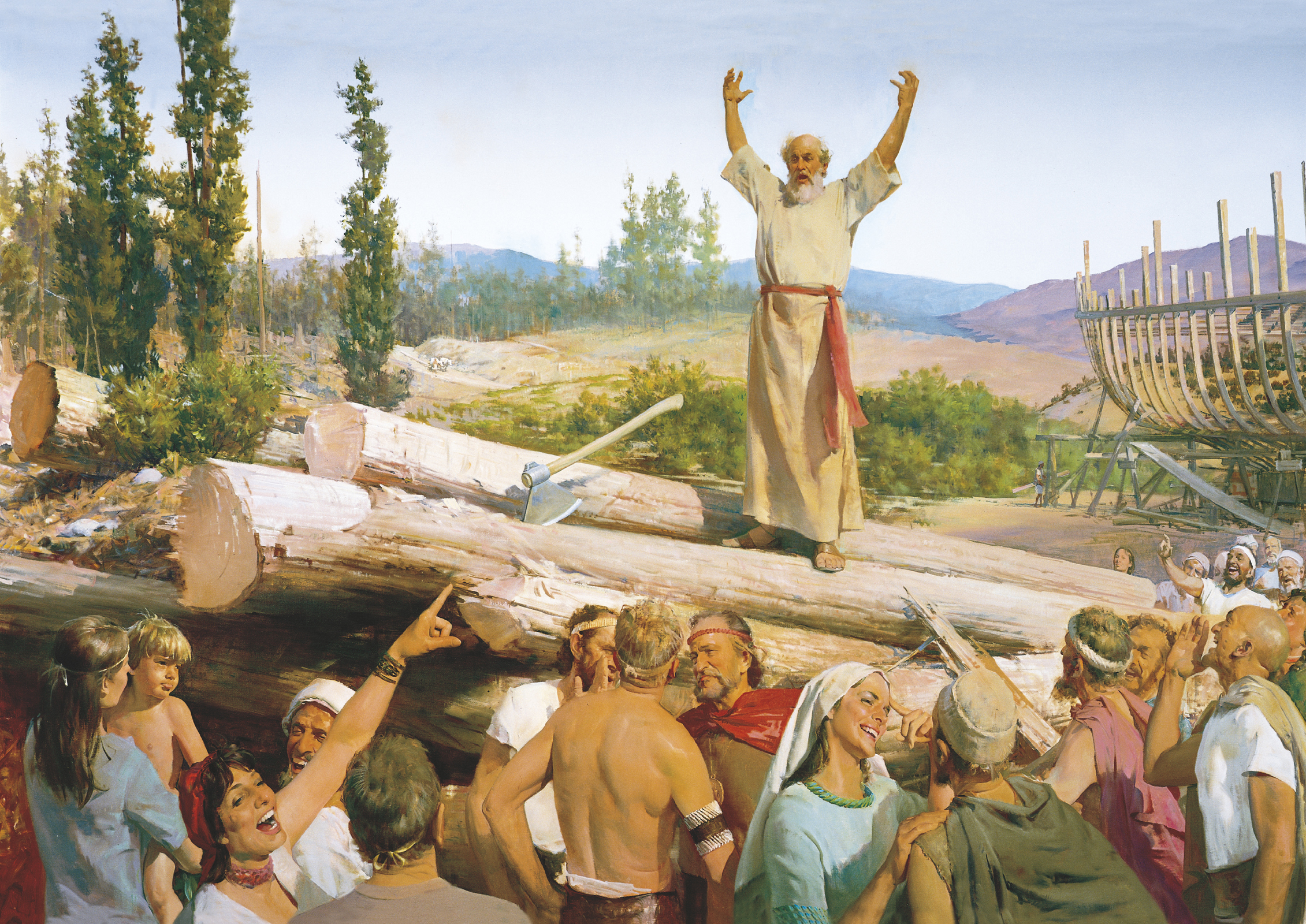 Building the Ark (Noah's Preaching Scorned)